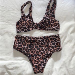 SHEIN leopard print bikini